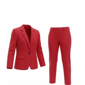 Express Red Women's Blazer and Trousers Suit